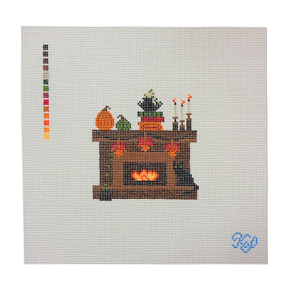 Fall Fireplace